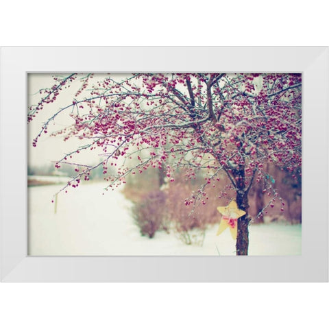 Winter Berries I White Modern Wood Framed Art Print by Poynter, Kelly