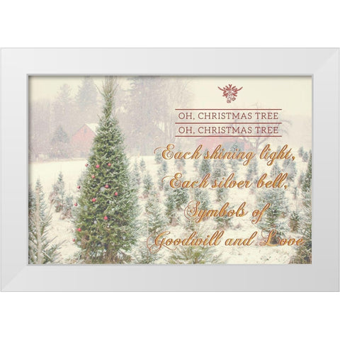 Holiday Messages II White Modern Wood Framed Art Print by Poynter, Kelly