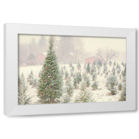 Holiday Cabin White Modern Wood Framed Art Print by Poynter, Kelly