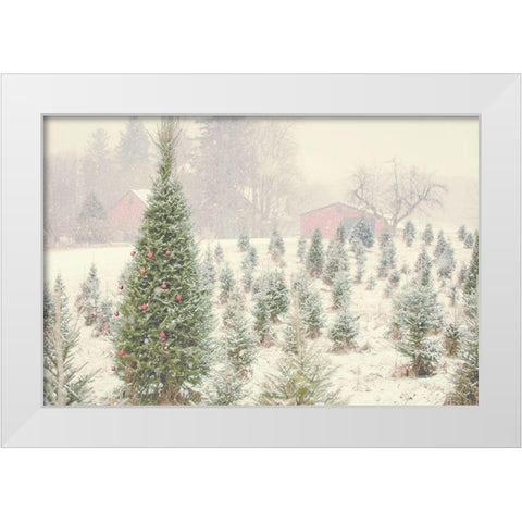 Holiday Cabin White Modern Wood Framed Art Print by Poynter, Kelly