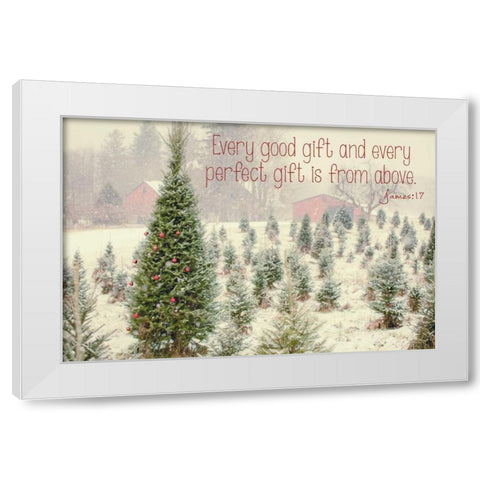 Holiday Messages I White Modern Wood Framed Art Print by Poynter, Kelly