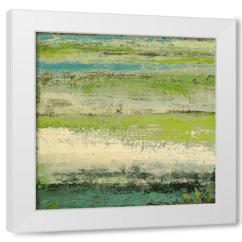 Origins Green II White Modern Wood Framed Art Print by Marcon, Michael