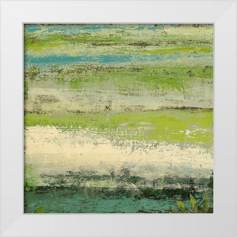 Origins Green II White Modern Wood Framed Art Print by Marcon, Michael