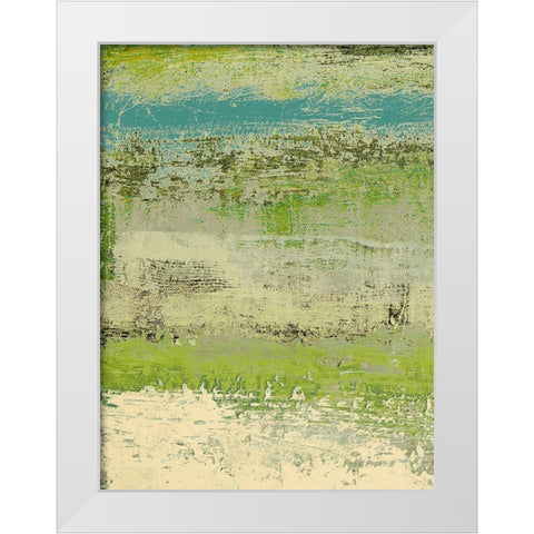 Organic Green I White Modern Wood Framed Art Print by Marcon, Michael