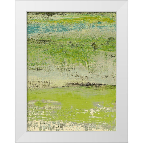 Organic Green II White Modern Wood Framed Art Print by Marcon, Michael