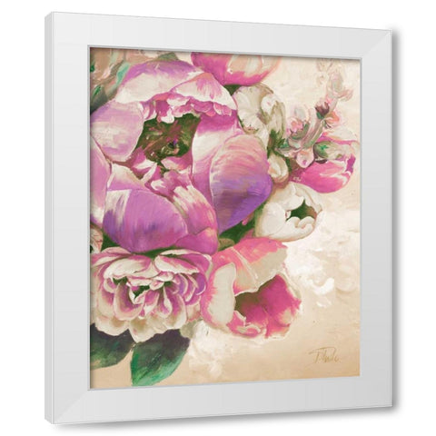Beautiful Bouquet of Peonies in Pink I White Modern Wood Framed Art Print by Pinto, Patricia