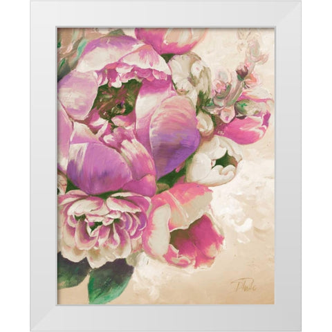 Beautiful Bouquet of Peonies in Pink I White Modern Wood Framed Art Print by Pinto, Patricia