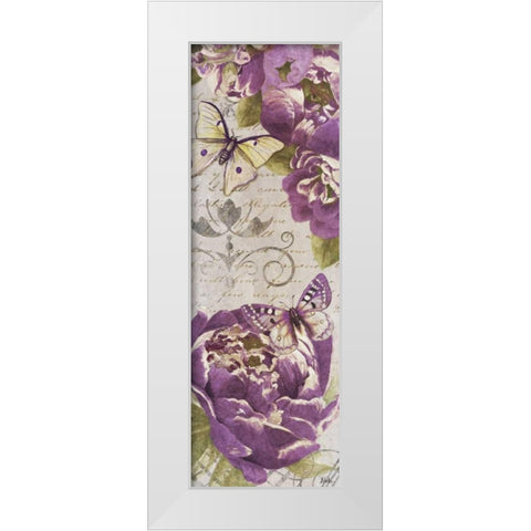 Beautiful Bouquet of Peonies Panel II White Modern Wood Framed Art Print by Pinto, Patricia