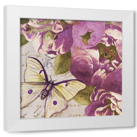 Beautiful Peonies in Paris IV White Modern Wood Framed Art Print by Pinto, Patricia