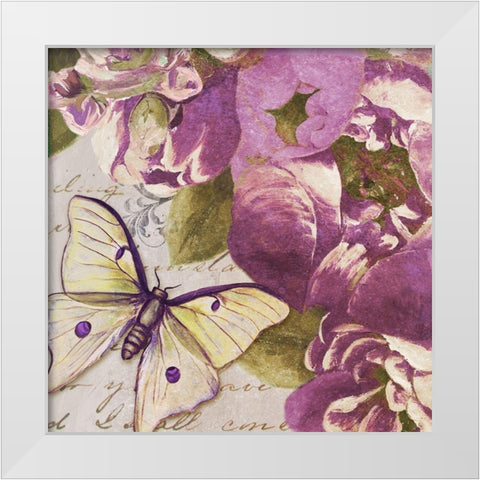 Beautiful Peonies in Paris IV White Modern Wood Framed Art Print by Pinto, Patricia