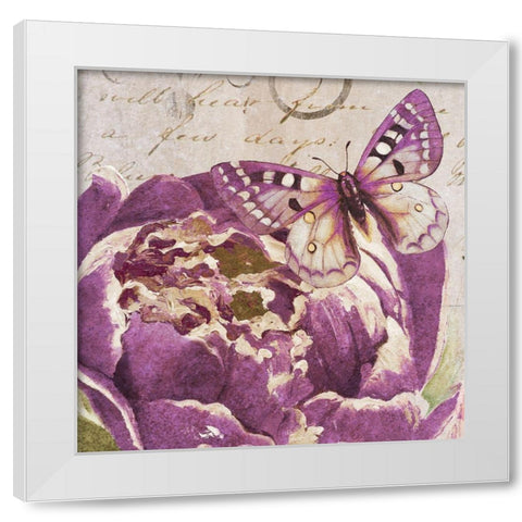 Beautiful Peonies in Paris V White Modern Wood Framed Art Print by Pinto, Patricia