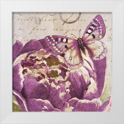 Beautiful Peonies in Paris V White Modern Wood Framed Art Print by Pinto, Patricia