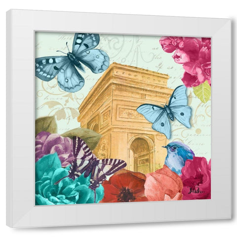 Belles Fleurs Ã  Paris II White Modern Wood Framed Art Print by Pinto, Patricia