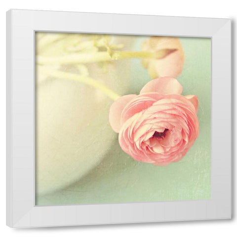 Vintage Peony I White Modern Wood Framed Art Print by Gardner, Sarah