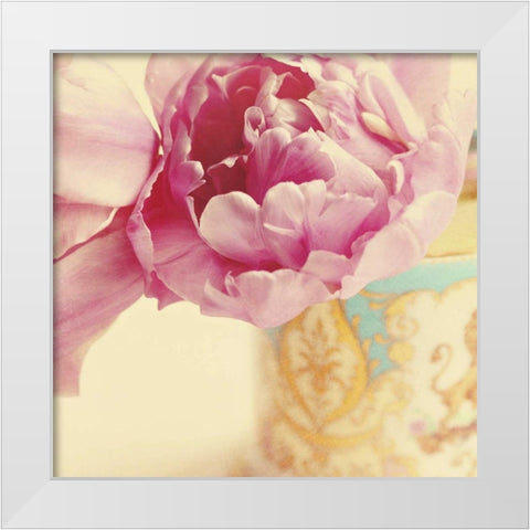 Elegant Vase Square White Modern Wood Framed Art Print by Gardner, Sarah