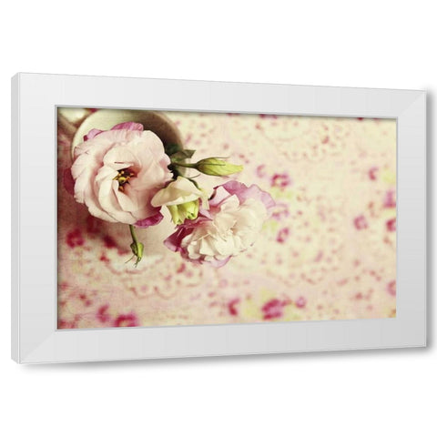 A Cup of Romance White Modern Wood Framed Art Print by Gardner, Sarah