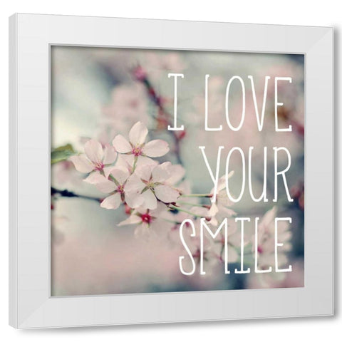 I Love Your Smile White Modern Wood Framed Art Print by Gardner, Sarah