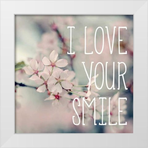 I Love Your Smile White Modern Wood Framed Art Print by Gardner, Sarah
