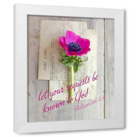 Request to God White Modern Wood Framed Art Print by Gardner, Sarah