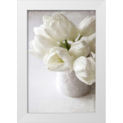 Vanishing in the White Elegance White Modern Wood Framed Art Print by Gardner, Sarah