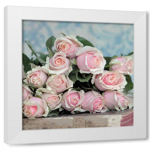 A Gift for Captivation Square White Modern Wood Framed Art Print by Gardner, Sarah