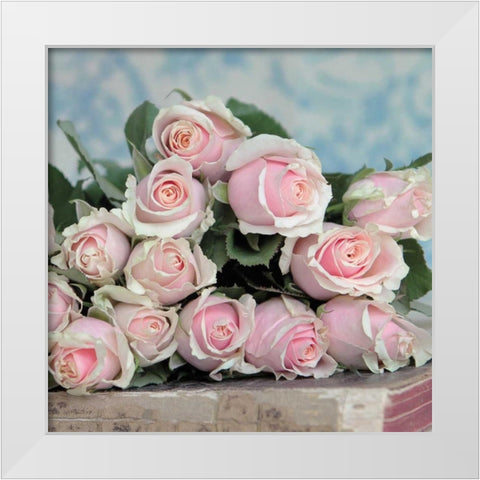 A Gift for Captivation Square White Modern Wood Framed Art Print by Gardner, Sarah