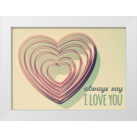 Always Say White Modern Wood Framed Art Print by Peck, Gail