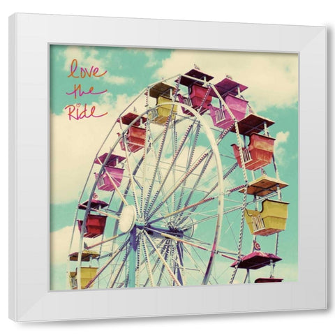 Love the Ride White Modern Wood Framed Art Print by Saghini, Lisa Hill