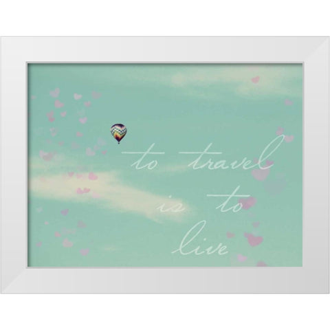 To Travel Border White Modern Wood Framed Art Print by Saghini, Lisa Hill
