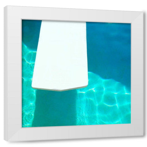 Pool Float White Modern Wood Framed Art Print by Saghini, Lisa Hill
