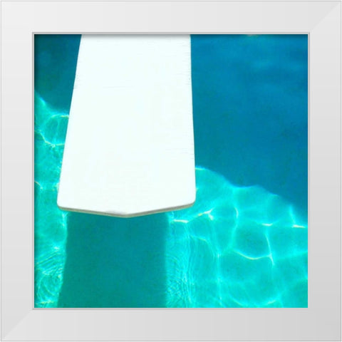 Pool Float White Modern Wood Framed Art Print by Saghini, Lisa Hill