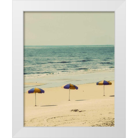 Beach Trip Rectangle II White Modern Wood Framed Art Print by Peck, Gail
