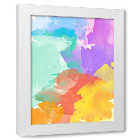 Watercolor Mess I White Modern Wood Framed Art Print by SD Graphics Studio