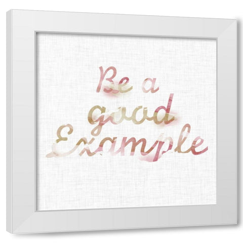 Linen Watercolors I White Modern Wood Framed Art Print by SD Graphics Studio