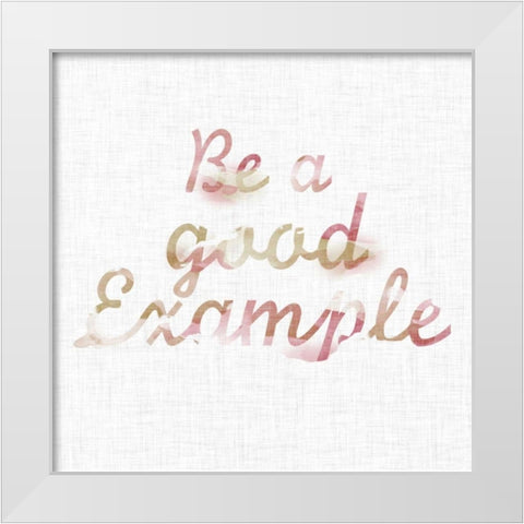 Linen Watercolors I White Modern Wood Framed Art Print by SD Graphics Studio