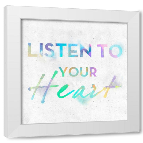 Colorful Inspirational Watercolors II White Modern Wood Framed Art Print by SD Graphics Studio