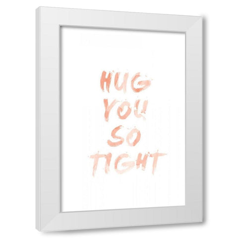 Love II White Modern Wood Framed Art Print by SD Graphics Studio