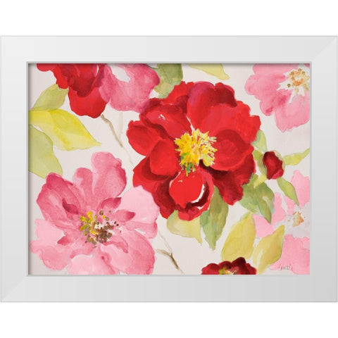 Floral Delicate in Pink I White Modern Wood Framed Art Print by Loreth, Lanie