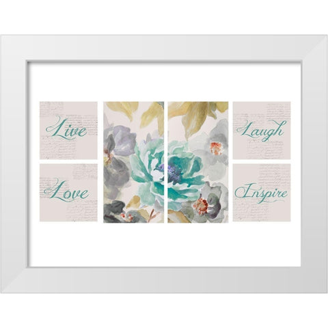 Floral Inspiration Collaboration White Modern Wood Framed Art Print by Loreth, Lanie