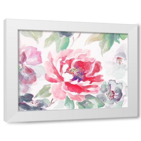 Floral Delicate Spring White Modern Wood Framed Art Print by Loreth, Lanie