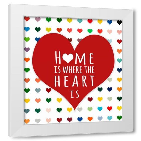 Home is Where White Modern Wood Framed Art Print by Lake, Shelley