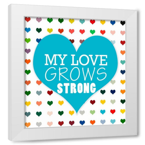 My Love Grows White Modern Wood Framed Art Print by Lake, Shelley