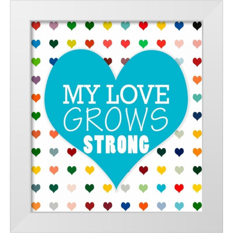 My Love Grows White Modern Wood Framed Art Print by Lake, Shelley