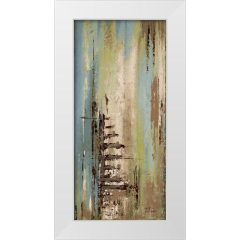 The Blue and Green Ones I White Modern Wood Framed Art Print by Pinto, Patricia