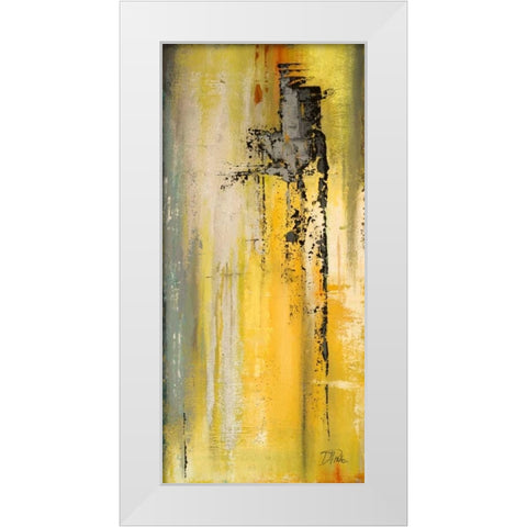 The Yellow and Silver Ones II White Modern Wood Framed Art Print by Pinto, Patricia