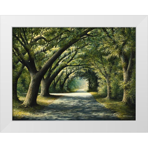 Favorite Path White Modern Wood Framed Art Print by Nawrocke, Bruce