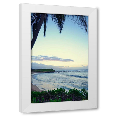 Under the Palm White Modern Wood Framed Art Print by Nawrocke, Bruce