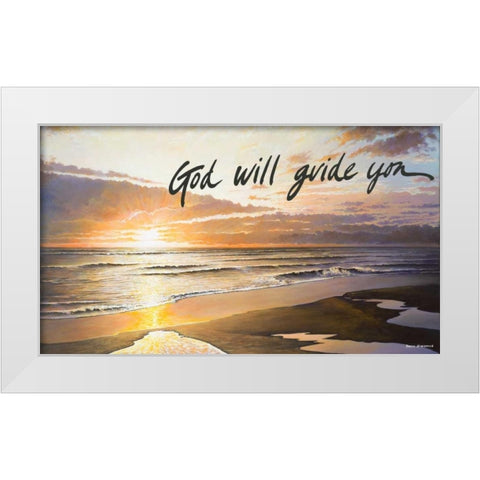 God Will Guide You White Modern Wood Framed Art Print by Nawrocke, Bruce