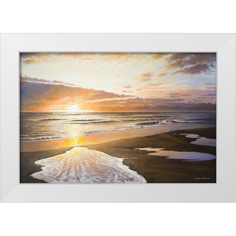 The Seventh Day White Modern Wood Framed Art Print by Nawrocke, Bruce