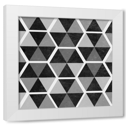 Gray Pattern II White Modern Wood Framed Art Print by Studio, Sd Graphics